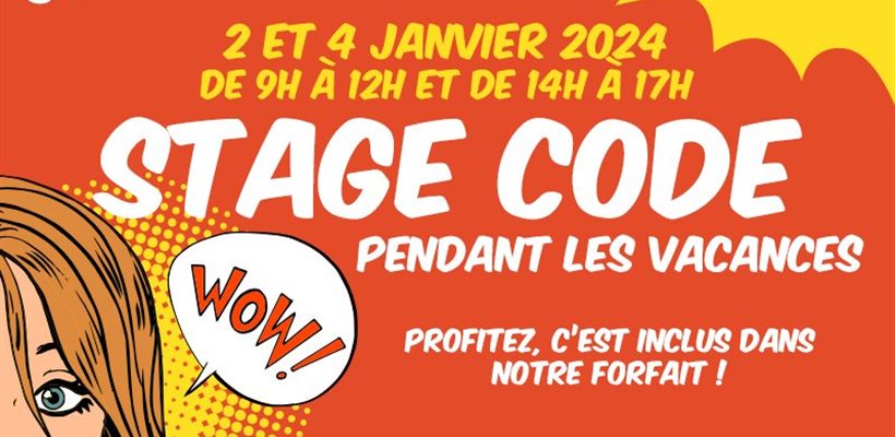STAGE CODE VACANCES SCOLAIRES